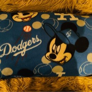 Mickey Mouse LA Dodgers Home Decor Fleece Large Pillow 30”x17”New Hard to Find